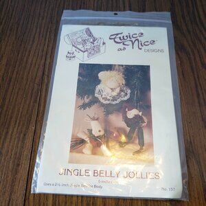 Jingle Belly Jollies 6" tall Christmas Ornament Jingle Bell Bodies Pattern